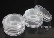 3ml THICK WALL Empty Small Plastic Clear SIFTER JAR Makeup/Craft/Travel/Sample