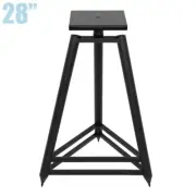 28" Speaker Stand with Adjustable Spikes For Bookshelf Speakers Easel Style