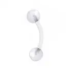 4pc 16G 5/16" Clear Flexible Eyebrow Ear Tragus Helix Conch Daith Retainer Ring