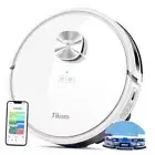 Robot Vacuum and Mop Combo, LiDAR Navigation, L9000 Robotic Vacuum White