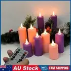 3Pcs Outdoor Waterproof Candles Light Timer Pink Flameless Candle with USB Cable