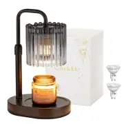 Candle Warmer Lamp with Timer: Black Candle Warming Lamp with 2 Bulbs Height ...