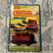 Vintage 1976 Matchbox Lesney, Superfast, #43 Steam Locomotive, Diecast, NIP