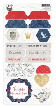 Once Upon A Time Chipboard Stickers 4"X8"-#03 P13ONC36