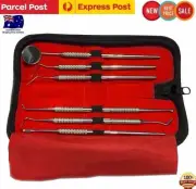 6 Pcs Dental Oral Kit Scraper Mirror Scaler Tartar Calculus Plaque Remover Tools