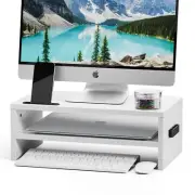 Monitor Stand Riser 16.5 Inch 2 Tier Computer Printer Shelf Stand for Laptop ...