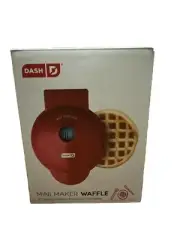Dash 4' Mini Waffle Maker Red 350 Watts