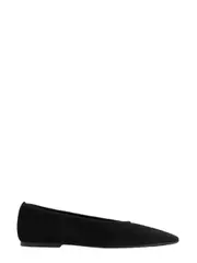 [Toteme] Toteme-Ballerine Minimaliste In Pelle Scamosciata Nere-Donna 39 IT