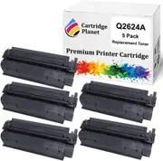 5 Pack Compatible Toner Cartridge Replacement for HP Q2624A 24A (2,500 Pages) for HP Laserjet 1150