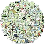 Cute Anime Turtle Waterproof Stickers for Kids Boys Girls, 50Pcs Kawaii Sea Turtle Vinyl Stickers Pack for Water Bottle,Laptop, Scrapbook, Skateboard, Tortoise Animals Party Favors