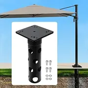 Galeith In-ground Umbrella Base, Umbrella Holder Stainless Steel, Umbrella Base In-ground Heavy Duty, Umbrella Stands In-ground for Offset Cantilever Umbrella Outdoor Base