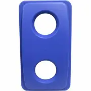 Thin Bin Round Cut Out Blue Lid - Rectangular1 Each Blue (imp-702511)