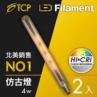 在飛比找森森購物網優惠-美國TCP LED Filament復刻版鎢絲燈泡-T30(