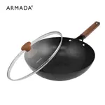 【ARMADA】花崗極鐵 30公分炒鍋 (含玻璃蓋) 贈 O CUISINE長方形烤盤