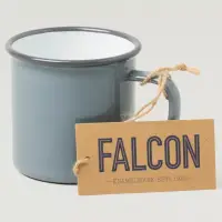 在飛比找博客來優惠-Falcon 獵鷹琺瑯 琺瑯馬克杯 水杯 350ml- 灰藍