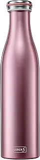 [Lurch] 240925 Thermoflasche Vacuum Insulated Stainless Steel Bottle for Cold and Hot Drinks, 0.75 l, Rose Gold
