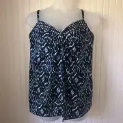 MIRACLESUIT Retail $152 Plus Palatium Love Knot Underwire Tankini Top Size 24W