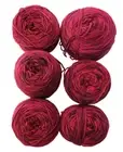 6X - Unknown Brand / Varieted 100% Wool Red/Burgundy Yarn Balls - Aprox. 2000yds