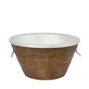 [OneWorld Collection] Paume Rattan Drinks Cooler Antique Brown