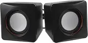 1 Pair Mini USB Wired Speakers for Laptop Portable Small Audio Desktop Speakers Compact Design for Travel Home Use Deep Bass Rich Sound Quality Strong Compatibility with Devices
