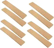 8 Pack Natural Oak Cork Strips for Memo Board Frameless Bulletin Bar Strips Office Decor Wall Stickers