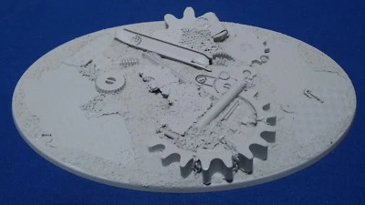 Warhammer 40k Elrik's Hobbies Terrain Industrial Ruins Oval 170x105mm base