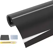 Giantz Window Film, 5% VLT 76cm x 7m Blackout Windows Tint Privacy Films Roll Screen Insulation Sun Shade Cover Sticker Home Room Office Car Tinting Tools, with Plastic Protector Black