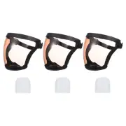 Black Full Safety Face Shields with 3Pcs Brown Lens & 30Pcs Filter Gaskets