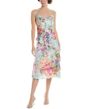 Laundry by Shelli Segal Cowl Neck Midi Dress