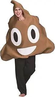 Costume Bay Poo Emoji Bodysuit Costume Novelty Attire Realistic Print Unisex Outfit Quirky Halloween Dress Up Event Cultural Party Suit Playful Outfit For Adults and Kids
