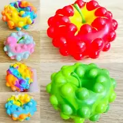 Buy 4 for £5 Apple Pop Popper Fidget Stress Ball Toy Party Bag Filler