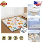 Cushioned Play Mat for Babies - Super Soft, Non-Toxic & Foldable, 51x51 Inch