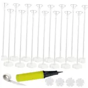 Balloon Stand Kit, 15 pack Balloon Stick Holder with Base for Table Top