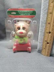 Flip Flap Solar Powered Dancing Eye blinking Reindeer ￼dancer Crazy Bobblehead