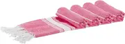 Nicola Spring Turkish Cotton Towels - 100 x 60cm - Pink - Pack of 4 - Lightweight Childrens Towel Small Quick Drying Bathroom Face Cloth Hand Towel Kids Beach Sheet