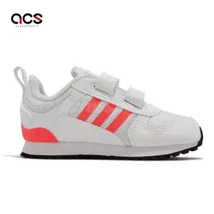 Adidas 休閒鞋 ZX 700 HD CF I 童鞋 小童 白 橘紅 魔鬼氈 經典 復古 愛迪達 GY3300