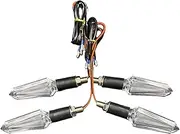 Motorcycle Indicators Flowing Turn Signal Lights UN&IVE&RSAL LED Turn Signal Indicator Amber Light 12V Flowing Sequential arrow light(2 pair (4pcs))