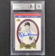 Don Larsen signed 2002 UD World Series Heroes #76 card autograph BGS BAS 10 auto