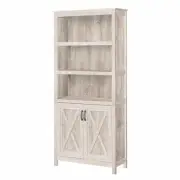 Maestro Furniture Rosen 5-Tier Bookcase Display Shelf Storage Cabinet W/ Doors -
