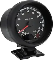 Eacam RPM Gauge 0-8000, Tachometer with Shift Light for Car, Motorcycle Tachometer, Easy Operation, High Accuracy, Blue Background Light, ABS Material, Suitable for 1 2 3 4 5 6 7 8