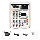 4 Channel Professional Audio Podcast Mixer 99DSP Effect DJ Console Mixing Board