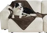AMICA Dog Blankets for Dogs - Cat Blanket Washable for Sherpa Fleece Blanket, Soft Plush Reversible - Brown (Large)