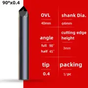 New Diamond Engraving Cutter Granite Stone Tools Marble Relief Cnc Bit 3 Edge PC