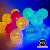 在飛比找森森購物網優惠-摩達客-LED20燈-絲線網球燈球殼燈-四彩色系(USB &