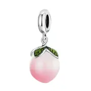 Fashion Peach Pendant Hanging Charm for Bracelet Necklace Jewelry Making Craft