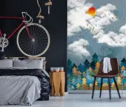 3D Sun Cloud A5484 Wallpaper Wall Murals Removable Self-adhesive Amy