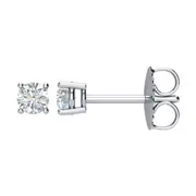 015ct I1 Clarity J K Color Natural Diamond Stud Push on Post Earrings in 14k White Gold