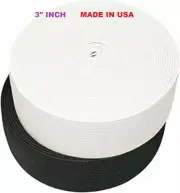 Elastic 3" inch Elastic band 50 yard of knitted sewing elastic MADE IN USA