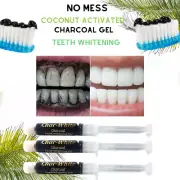 Coconut Activated Charcoal Teeth Whitening Gel~Fluoride Free-BRIGHT SMILE