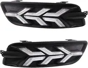 2Pcs Car LED Daytime Running Light Fog Lamp DRL Dynamic Yellow Turn Signal Light for Nissan Teana 2011 2012